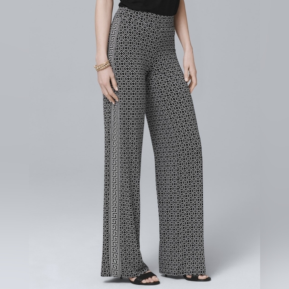 Like New WHBM Mixed-Print Knit Wide-Leg Pants - Picture 5 of 7